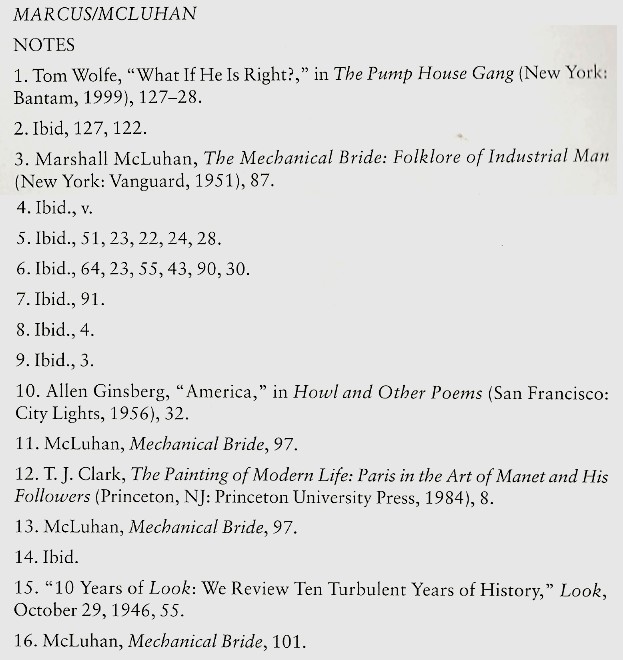 GreilMarcus.net - McLuhan Notes