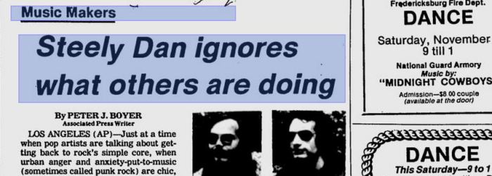 Steely Dan ignores what others are doing