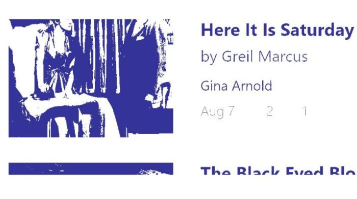 Here it is Saturday (8/7/20) | GreilMarcus.net